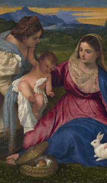 Madonna del coniglio, Tiziano (1530 circa) - Muse du Louvre , particolare