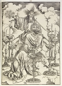 Albrecht Drer, La visione dei Sette Candelabri, ca. 1496-1498. Venezia, Museo Correr, Gabinetto dei Disegni e delle Stampe